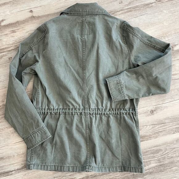 Madewell Women Utility Jacket Army Green Full Zip Adjustable Waist Size XXS - Picture 2 of 10